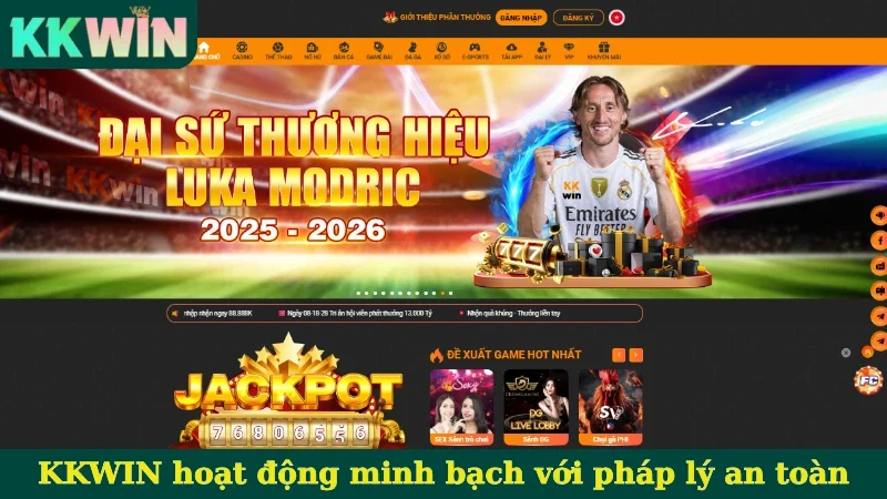 KKWIN hoạt động minh bạch với pháp lý an toàn