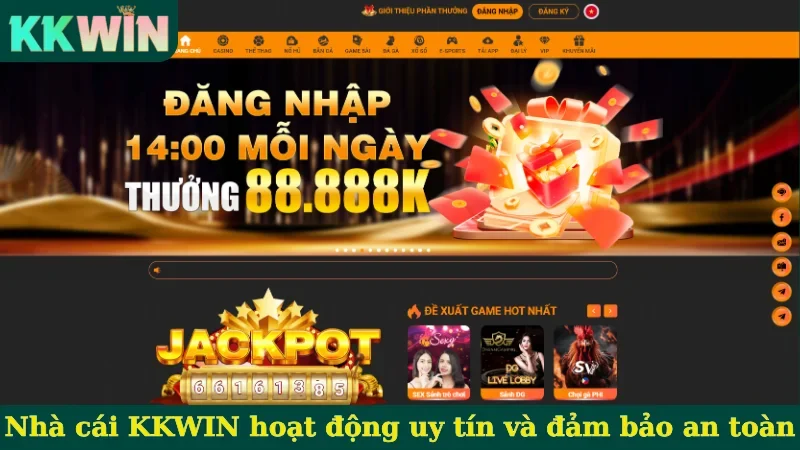 Nhà cái KKWIN hoạt động uy tín và đảm bảo an toàn